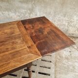 Extendable dining table elm wood