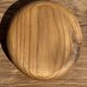 Bowl, cut or presentation plate in monoxyle teak D21 H5