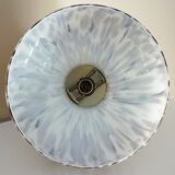 Pendant light in white opal glass with black speckles, 1960s/1970s