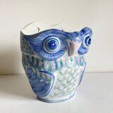 Cache-pot chouette vintage en porcelaine de Chine