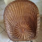 Fauteuil en rotin 1950/1960