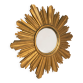 Mid-century modern Italian golden sun mirror, 1960s