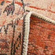 Terracotta & Red Vintage Persian Rug, Turkish Handmade Wool Rustic Carpet