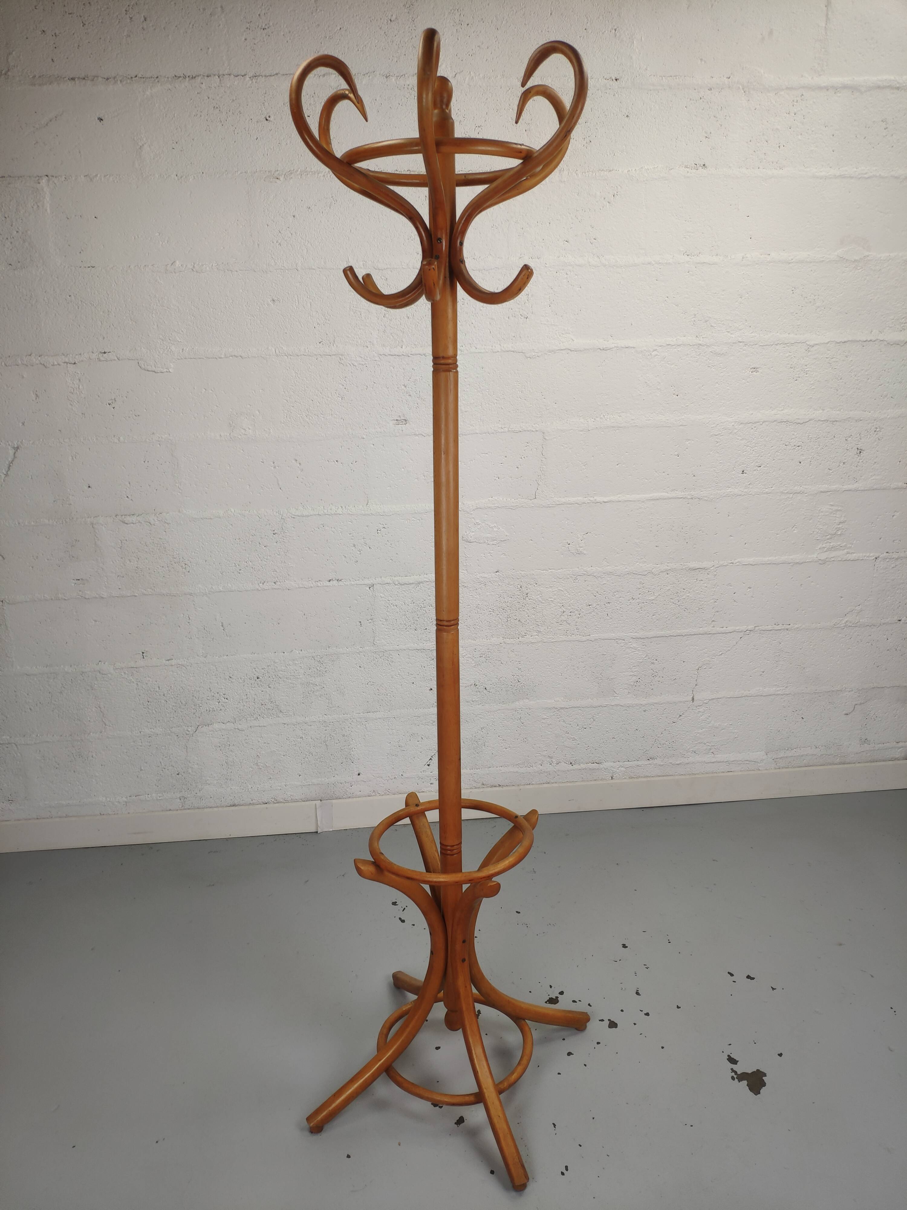 Vintage wooden parrot coat rack