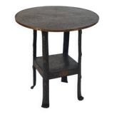 Antique Viennese side table handcrafted in wrought iron.