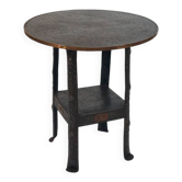 Antique Viennese side table handcrafted in wrought iron.