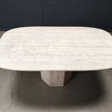 Vintage travertine dining table, 1970s