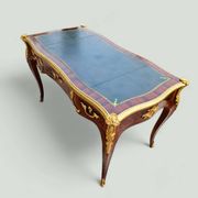 Marquetry and gilded bronze desk signed rinck in paris
