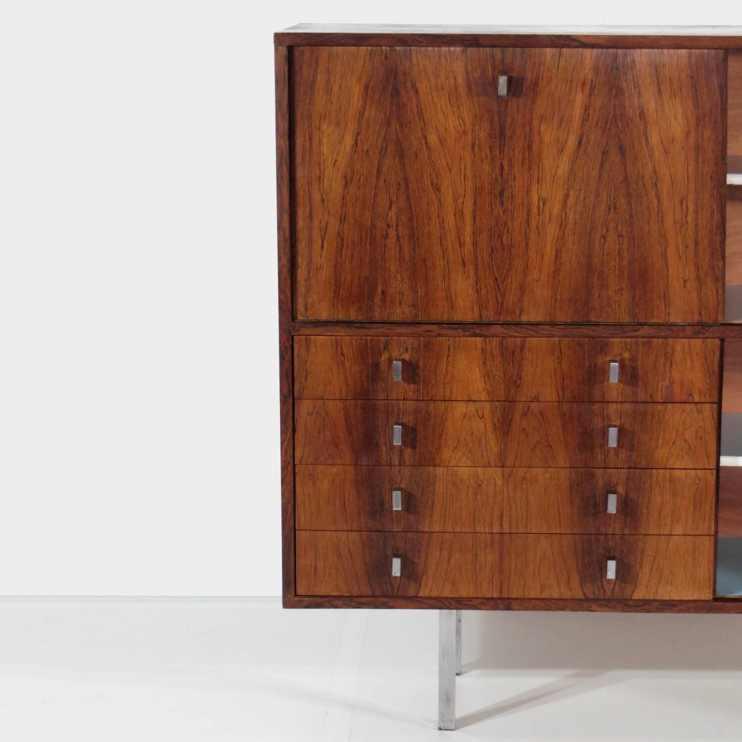 Vintage bookshelf in rosewood by Alfred Hendrickx for Belform, 1960.