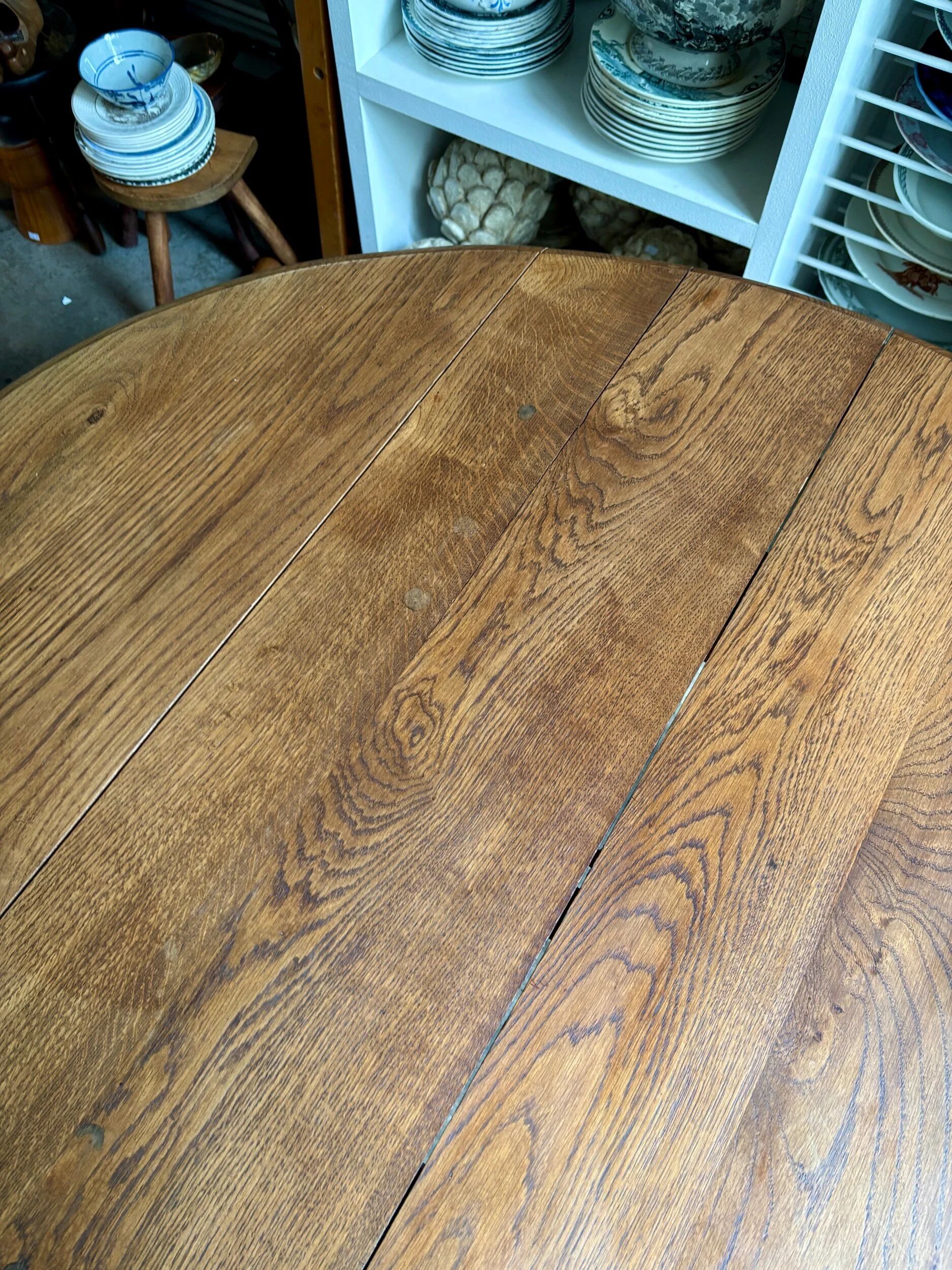 Dark wood dining table