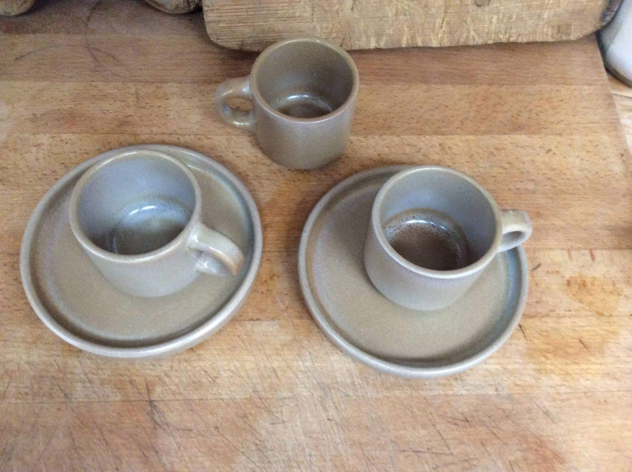 Stoneware coffee cups