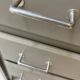 3-drawer ash gray chest of drawers from the 1950s