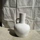 Large handcrafted terracotta vase painted white with double handles H40 D30