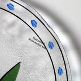 Assiette en verre Kosta Boda : Vintage Blue Tulip Design par Ulrica Hydman Vallien