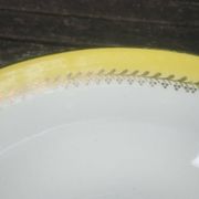 Set of thirteen old porcelain soup plates signed "Biarritz"
