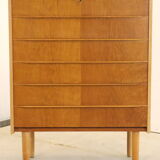 Danish high oak chest of drawers 'Brovst' - Danish design