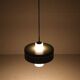 Mid-century pendant lamp / opal glass / brass / light green / Danish modern design / 1960s / 1970s