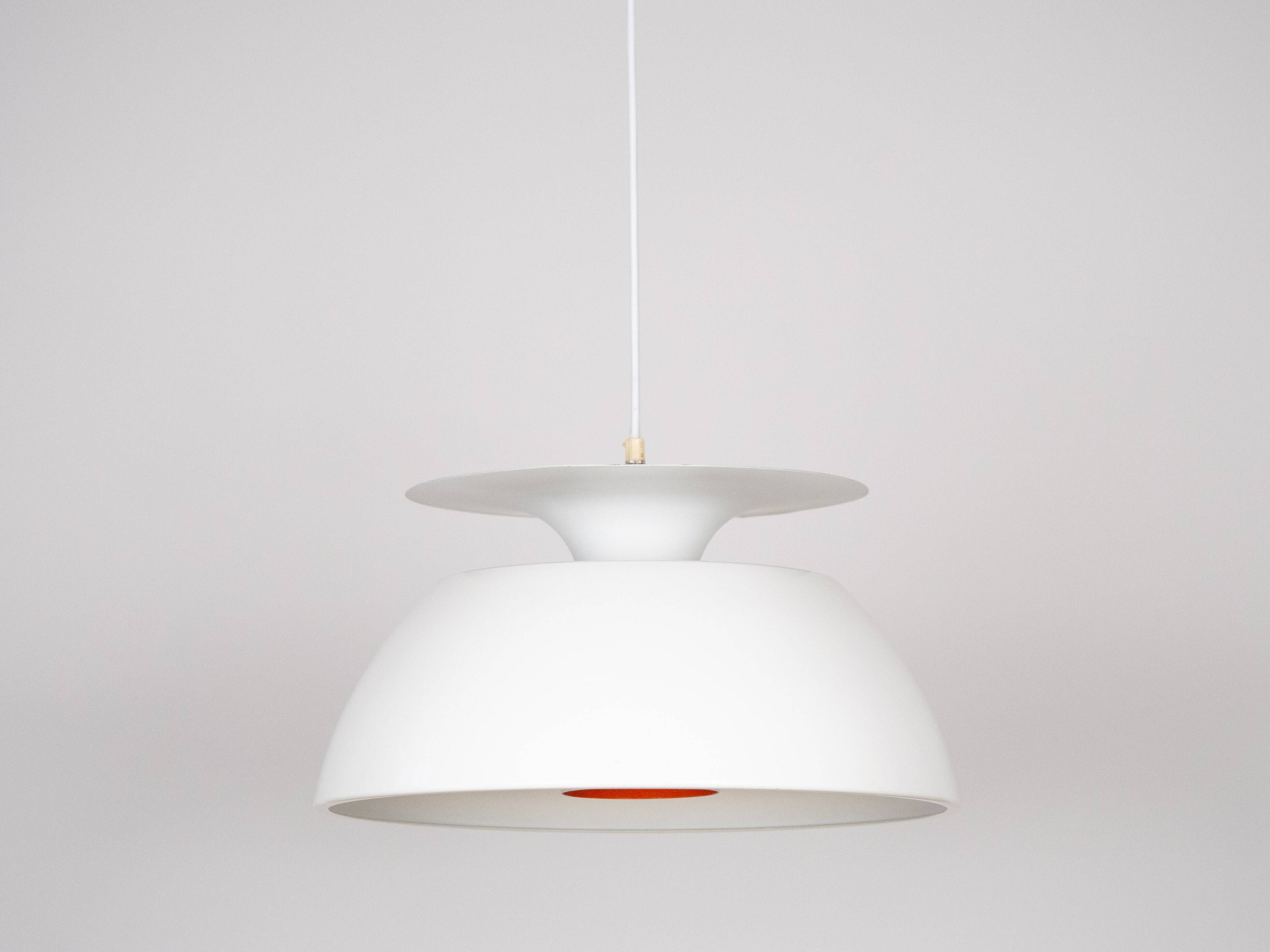 Lampe suspendue vintage danoise Jutlandia par Jorgen Hoj, Holmegaard, années 1970