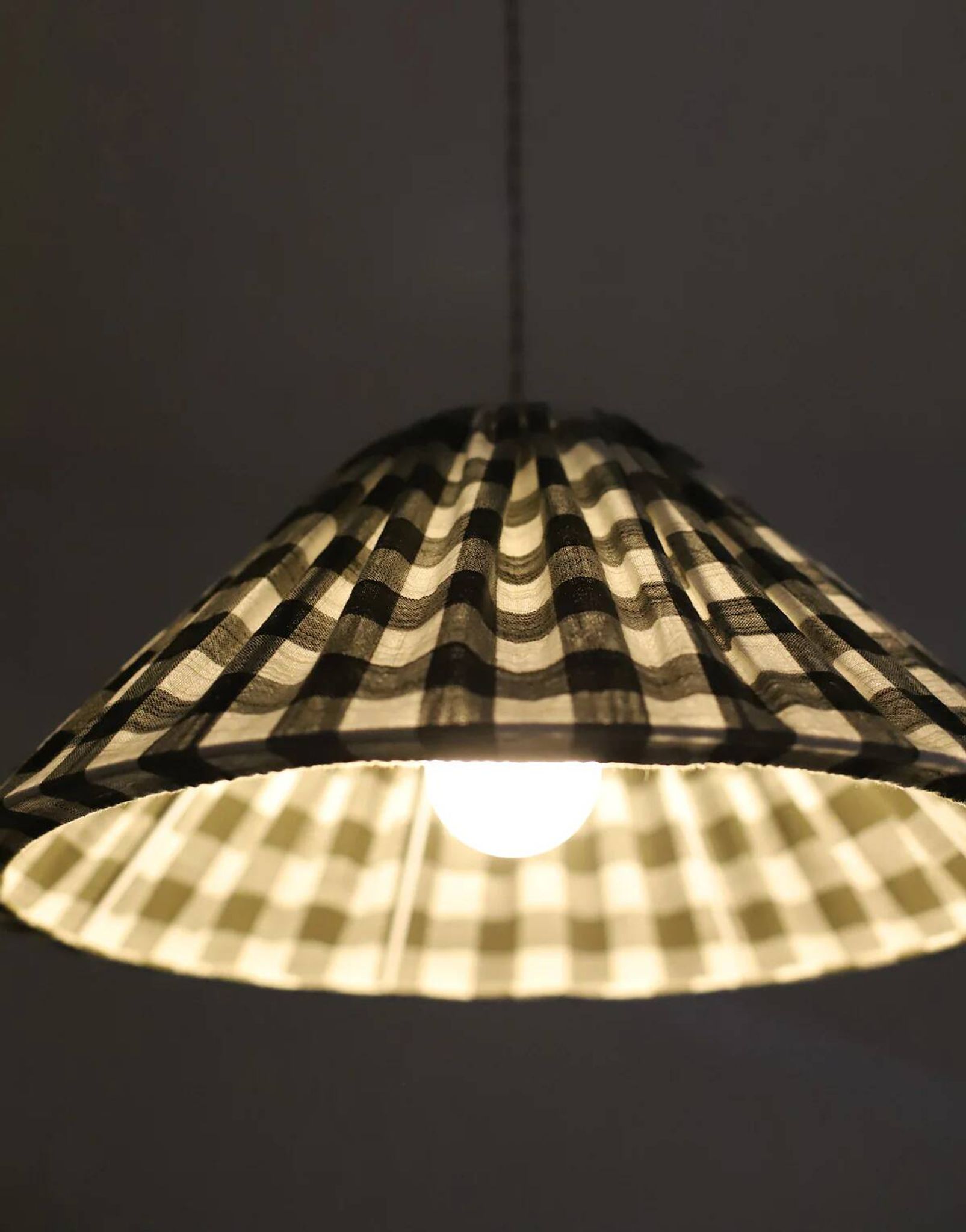 Malala "khaki" large tile conical pendant light