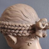 Bust "the laughing" after jean-baptiste pigalle in plaster