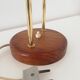 Glass wood library table lamp