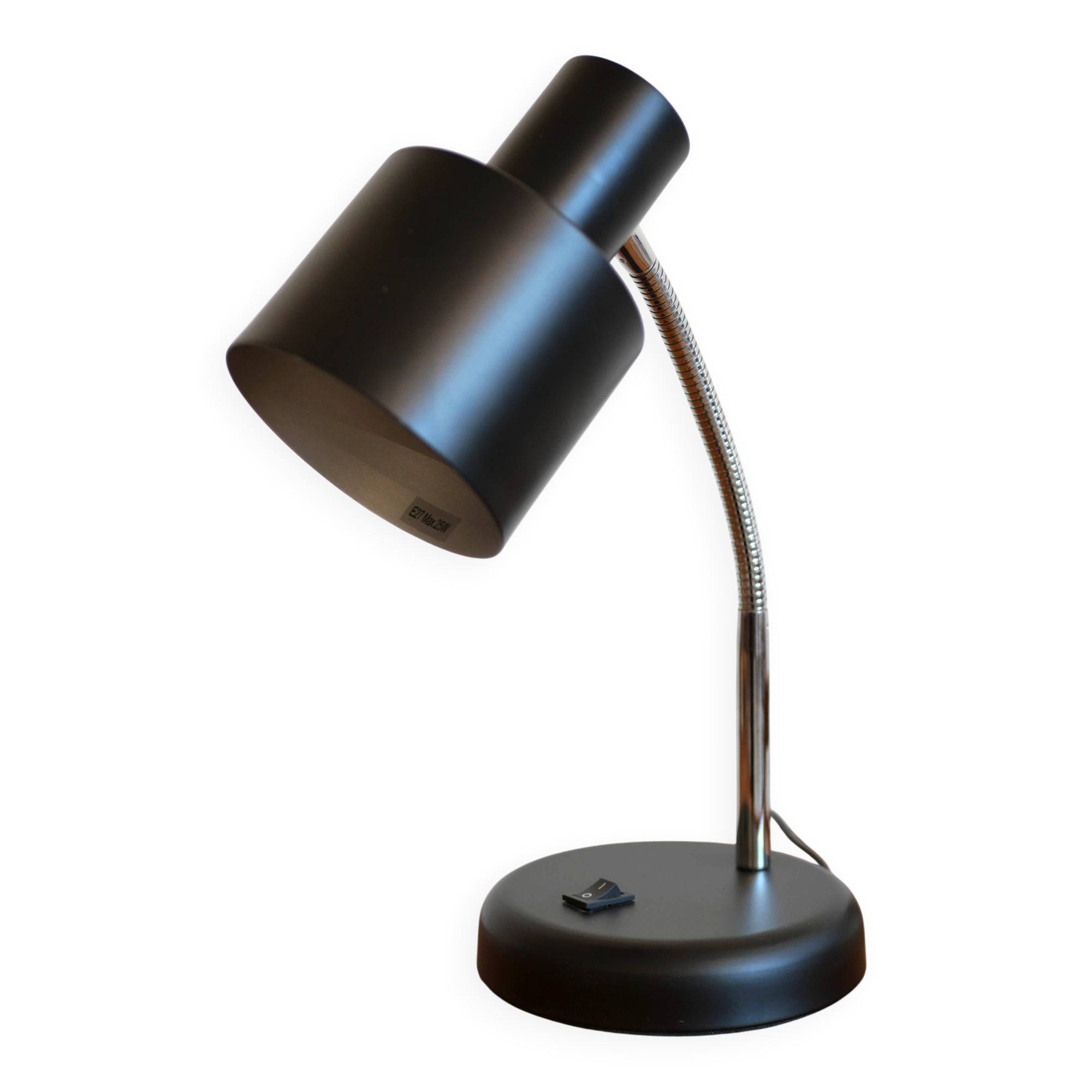 Matte black metal desk lamp
