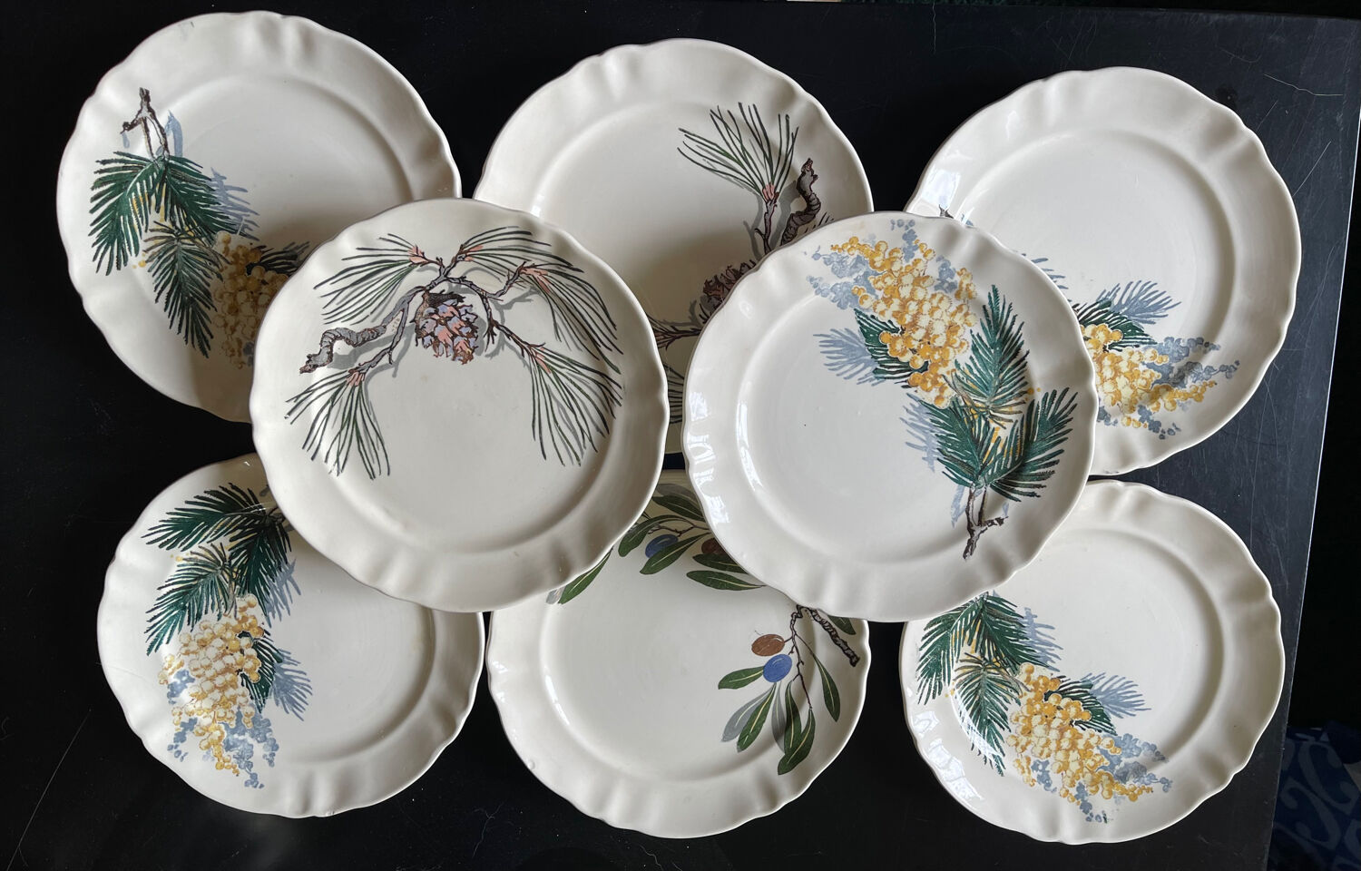 Dessert plates Sarreguemines Renaud and Clermont