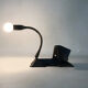 Pair of cast iron wall sconces with articulated arm, dog shape. Vintage