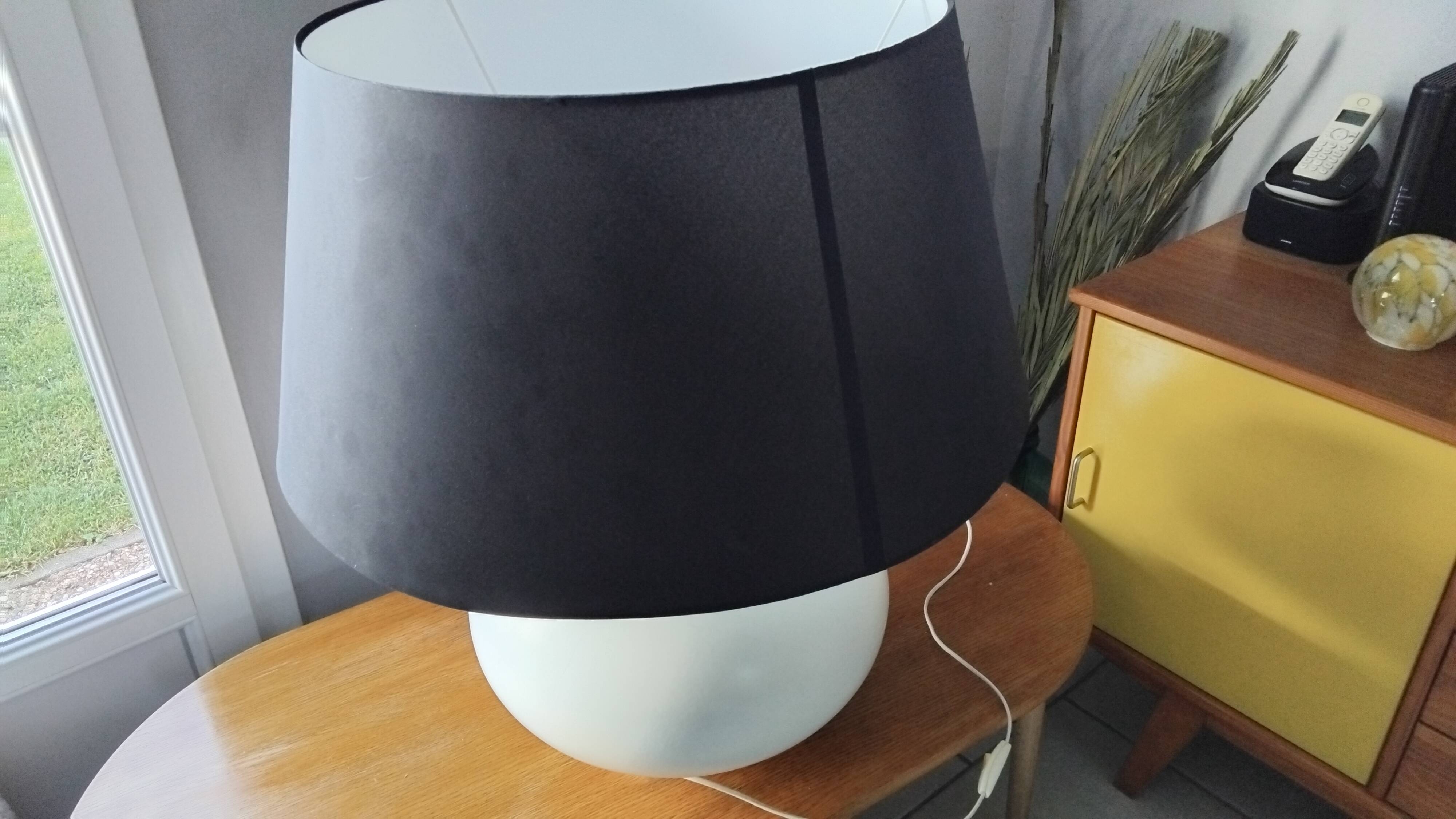 Large vintage ceramic table lamp from the 70s kostka pirouette design