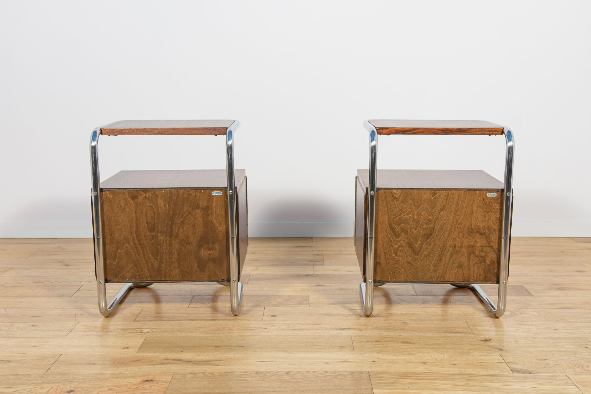 Mid-century nightstands Bauhaus from Mücke-Melder, 1930s, Czechoslovakia, set of 2