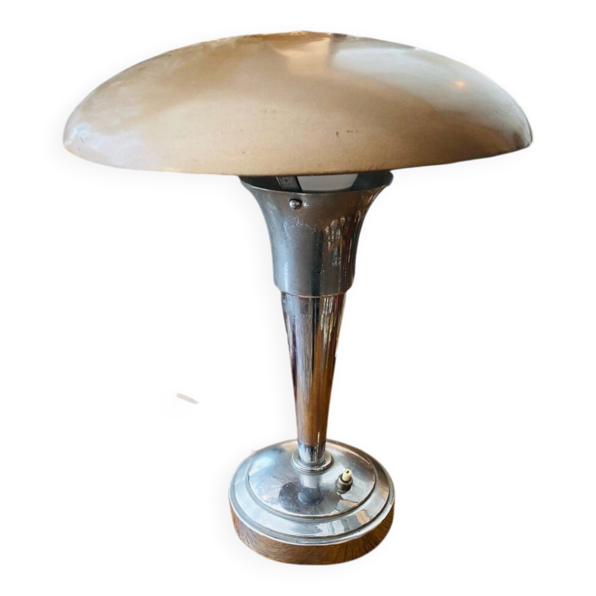 1950s metal mushroom lamp