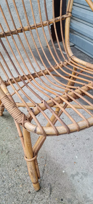 Rattan armchair 1960