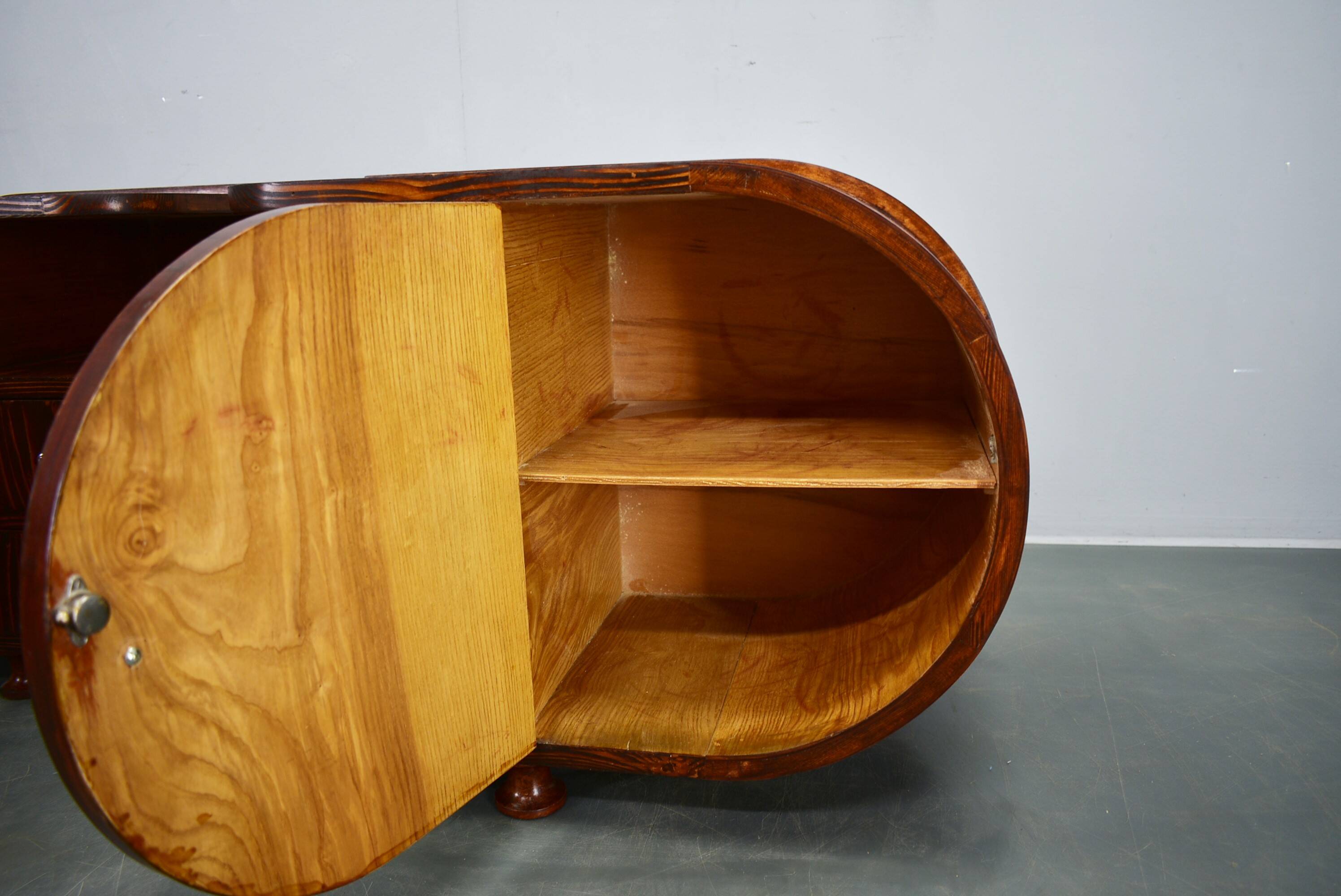 1935s pair of rare Art Deco bedside tables, Czechoslovakia