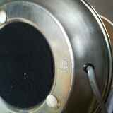 Satin metal and brass lamp