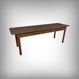 Chestnut farmhouse table, 8 to 10 covers – late 19th century