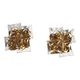 Set of 2 Kinkeldey Hollywood Regency crystal wall lamps, 1970