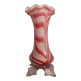 Superbe ancien vase en pâte de verre soufflé bouche clairey (88)