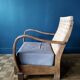 Fauteuil en teck et rotin style colonial indonésien
