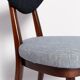 Heart-shaped chair in light blue and dark blue denim, Europe, 1960s