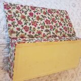 Stunning old flowery fabric box