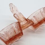 Ancienne salière femme en verre vintage