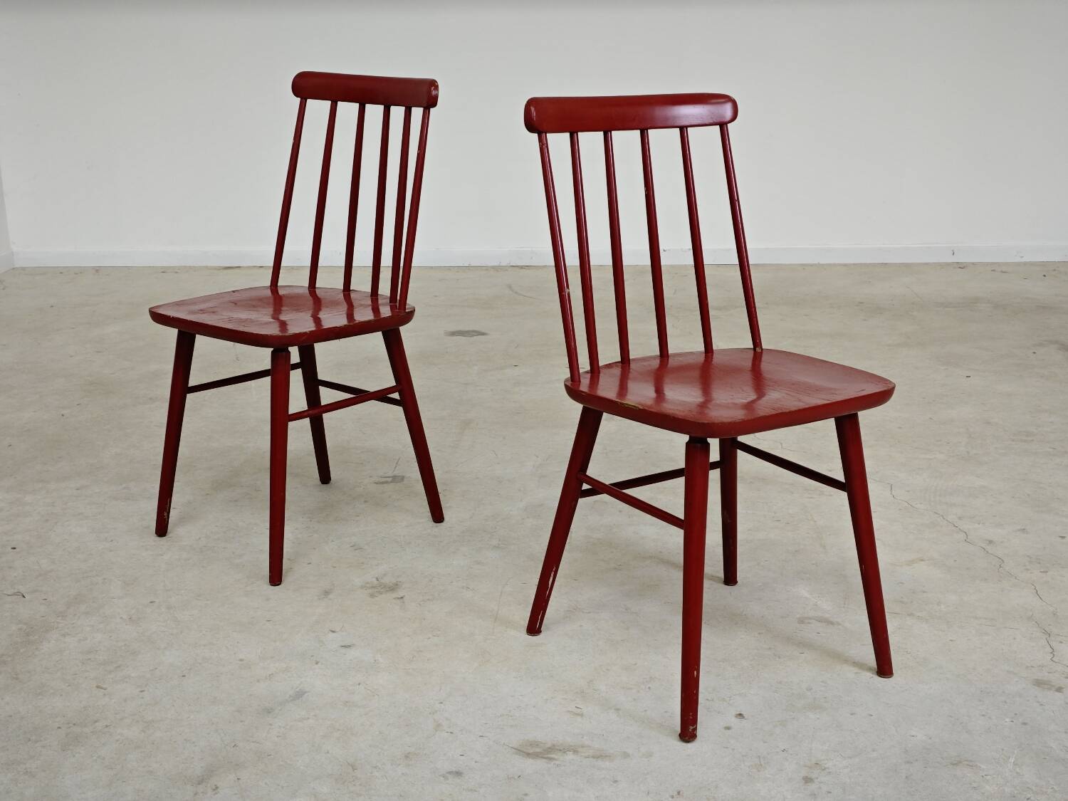 Pair of Scandinavian style Stol Kamnik chairs, ex Yugoslavia