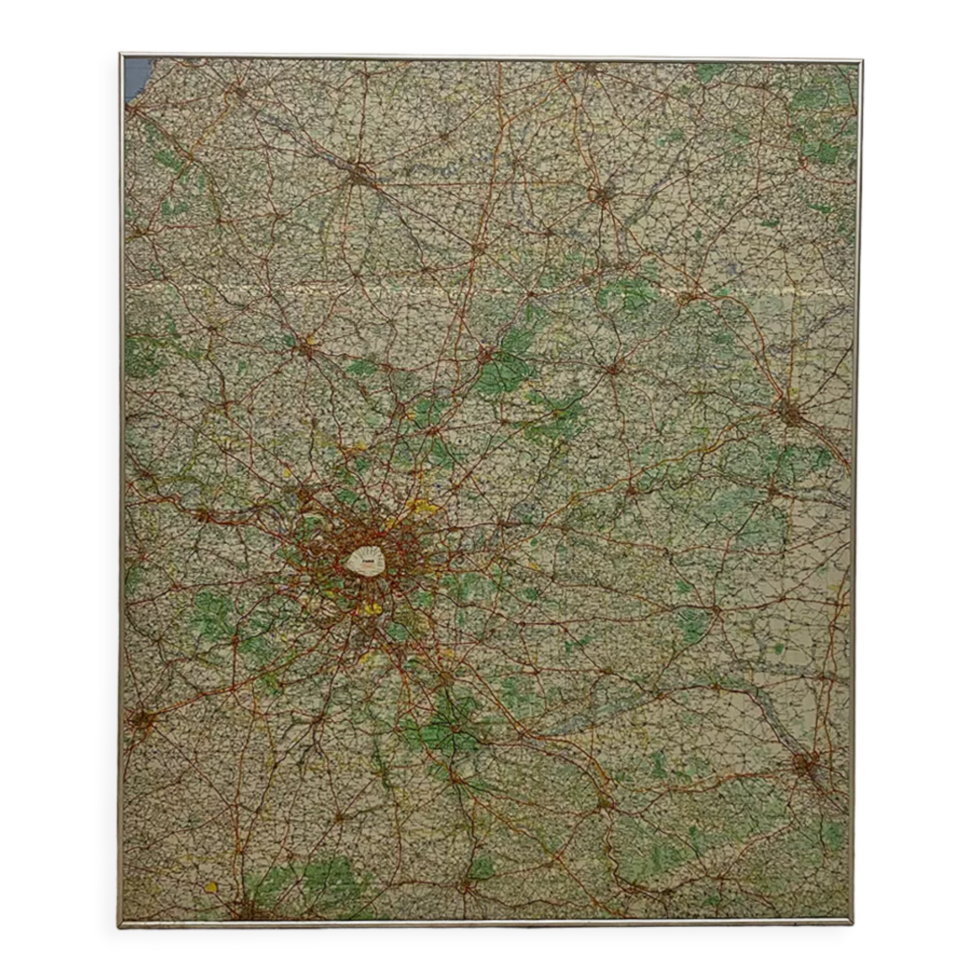 Carte routière Nord Est France et région parisienne 80's