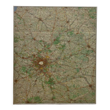 Map Nord Est France and Paris region 80's