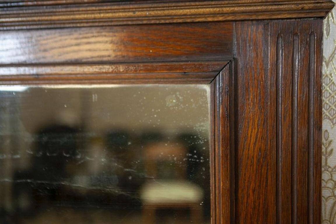 Renaissance Revival Mirror in Brown Oak Frame, 1950s