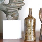 Vase bouteille en grès années 60