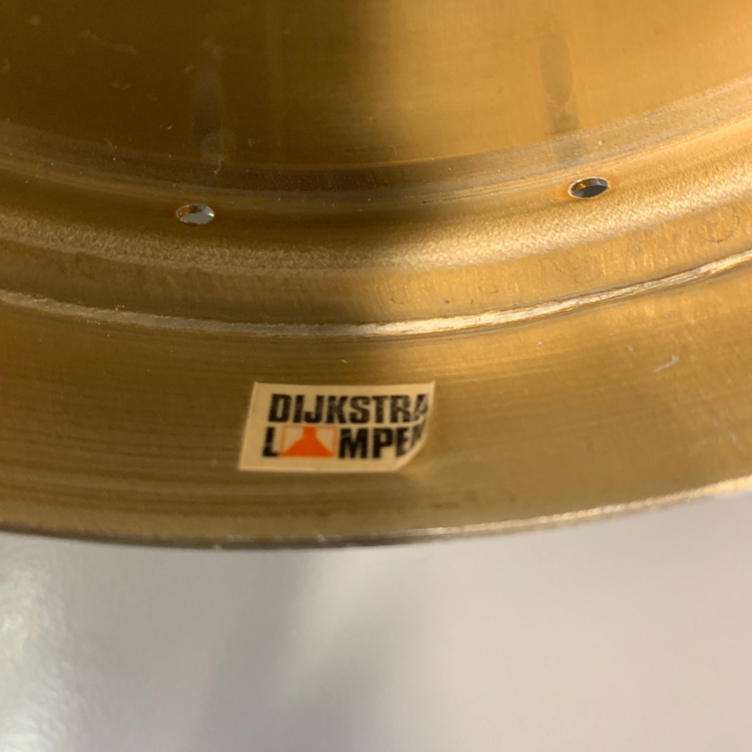 Plafonnier vintage goutte en verre jaune par Dijkstra 1970s