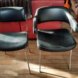 Armchair and office chair year 60 skaï