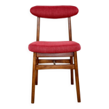 Vintage Hałas upholstered chair in raspberry strawberry vintage colour