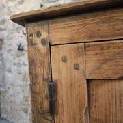 Antique French work cabinet in pine with two doors – rustic country style